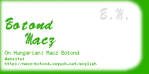 botond macz business card